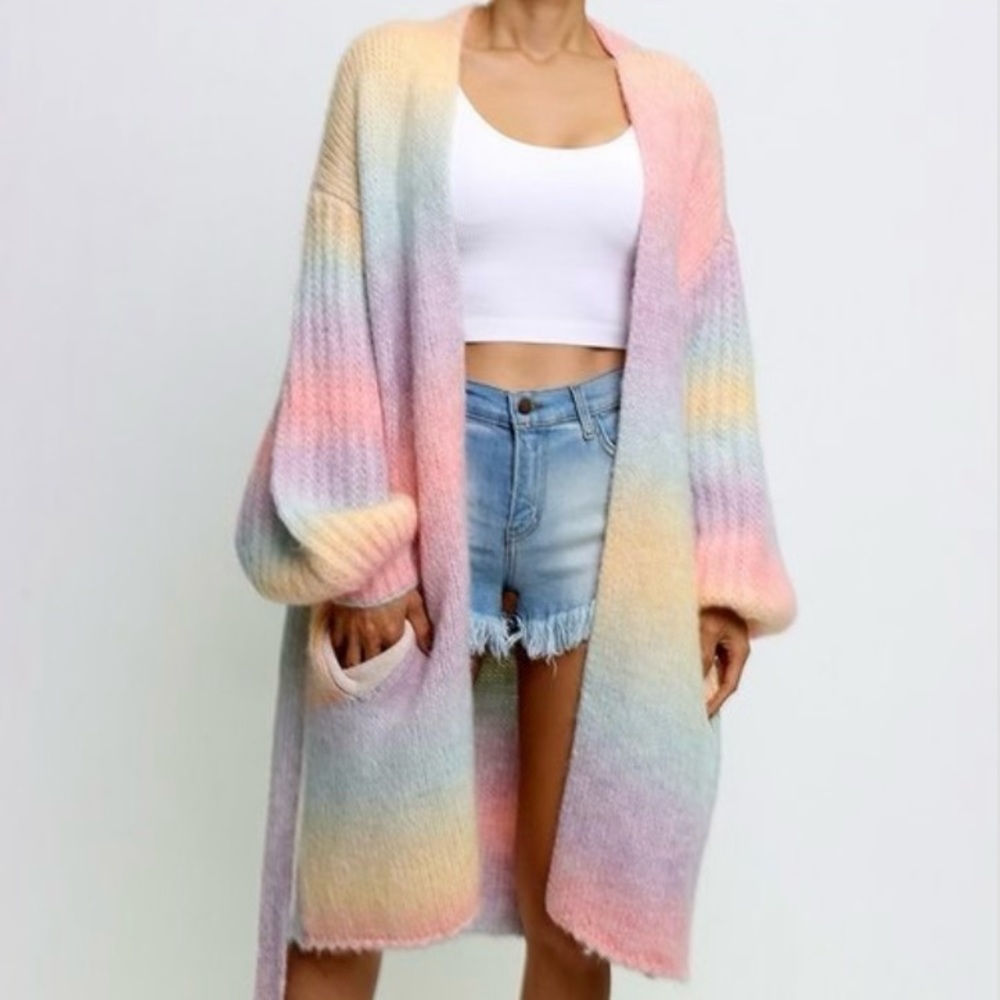 Pastel Striped Cardigan